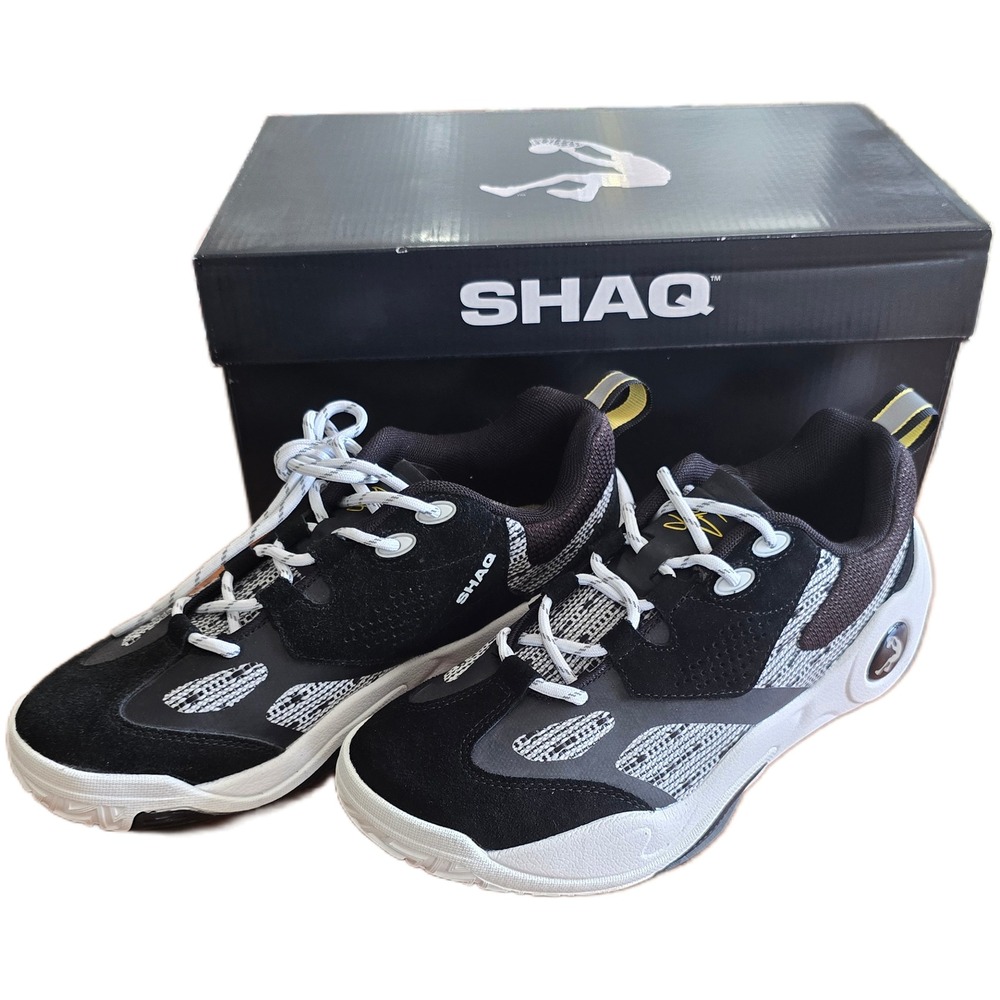 Shaq RAQ Low‎ Mens Basketball Shoes Black White Size 8 Sneakers